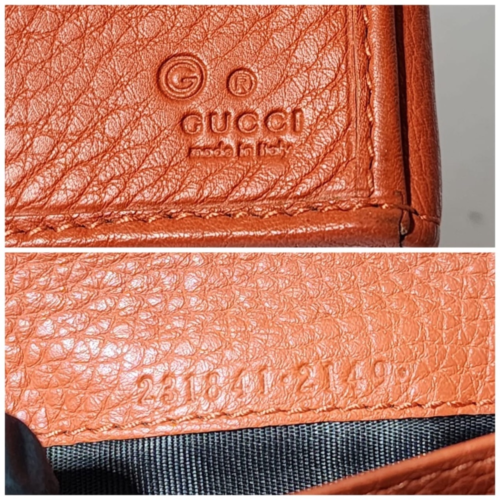 Authentic Gucci Pebbled Leather Long Continental … - image 7